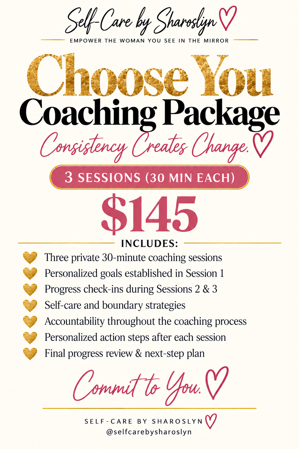 Choose You Coaching Package — 3 × 30-min sessions